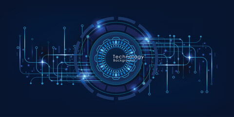 Vector abstract background technology circuit design