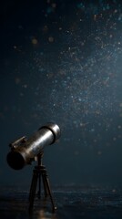 Wall Mural - telescope projecting a constellation map into the night sky