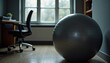 © Ольга Бутымова - Fitness ball next to chair