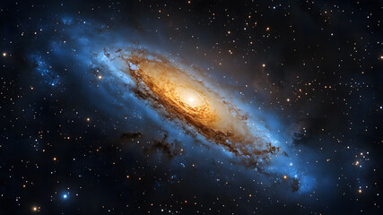 Wall Mural - 4K Galaxy spiral background seamless loop galaxy exploration banner cosmic poster glittering galaxy wallpaper glowing milky way banner twinkling nebulas background