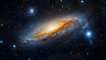 Wall Mural - Ultra HD Space Galaxy background universe is rotating banner of Milky Way poster glowing galaxy wallpaper glittering milky way banner vibrant cosmic background