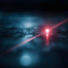 Wall Mural - laser beam illuminating a high tech interface
