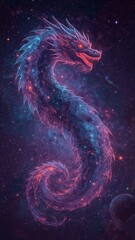 Wall Mural - Cosmic dragon star and nebula