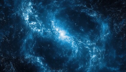 Wall Mural - glowing blue galactic vortex with swirling nebula and cosmic dust perfect for sci-fi web design, tec