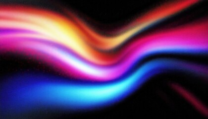 Wall Mural - vibrant neon color wave on black background for modern web design, abstract print, or digital brandi