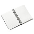 © 69 - Blank Spiral Notebook with Lines Open for Writing and Creative Ideas in a Minimalist Style Transparent background or png