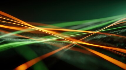 Wall Mural - intersecting neon strands with glowing effects in a futuristic light network pattern