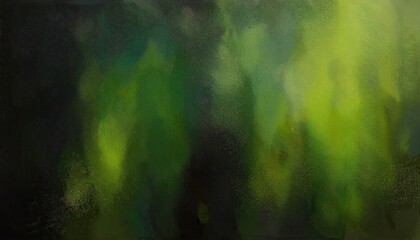 Wall Mural - abstract green and black oil painting texture with soft brush strokes and canvas grain for organic background, suitable for web design, branding, and print use

