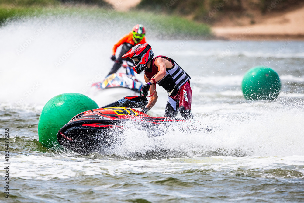 Jetski Riders Jet ski rider on Crosby marina Stock Photo | Adobe Stock