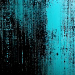 Wall Mural - abstract teal and green digital glitch art with vertical streaks