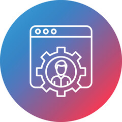 Development Line Gradient Circle Background Icon