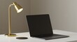 © mabrur - Laptop and Lamp on White Desk