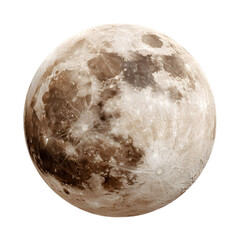 Wall Mural - detailed full moon image revealing surface features like craters and lunar landscapes set against a 
