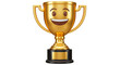 © gabriel - Golden trophy emoji award achievement winner celebration success victory first place prize concept on transparent background