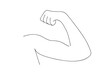 © Mamatarani - Flexed bicep line art strong arm muscle power fitness