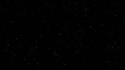 Wall Mural - Gold glitter star dust particle animation on black background. Glittering gold dust particles. Traveling through among golden star in space. Luxury particles background seamless looping. 4K