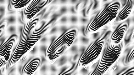Wall Mural - point wave noise texture. abstract dot background. technological cyberspace background.