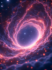 Wall Mural - abstract light three-dimensional luminous particles technology sense kv main visual background