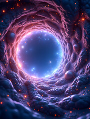 Wall Mural - abstract light three-dimensional luminous particles technology sense kv main visual background