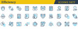 © Winaldi - Efficiency Icon Set. Containing Delivery Time,Mechanism,Multitasking,Outsourcing,Planning,Priority,Resources Management,Schedule,Sop,Streamline,Utilization. Outline Color Style