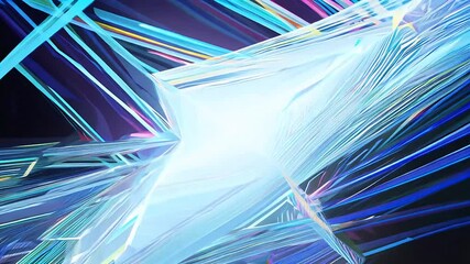 Wall Mural - This seamless video animated background showcases soft multicolored light stripes that gently flicker move screen rhythmic loop Ideal business presentations transitions tech intros elegant 4K motion