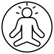 © Kajal - Yoga pose icon simple flat icon vector symbol
