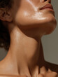 © Nadia - Glowing female jawline and neck – skincare and beauty close-up in natural light