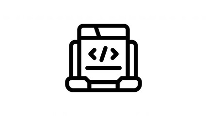 code minimalist stroke animation