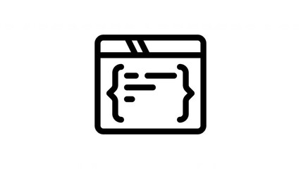 code minimalist stroke animation