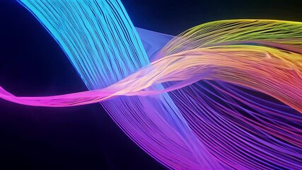 Sticker - Liquid shapes radiant hues glide seamless video ly screen crafting dynamic K abstract backdrop ideal corporate events music visuals energetic explainer content