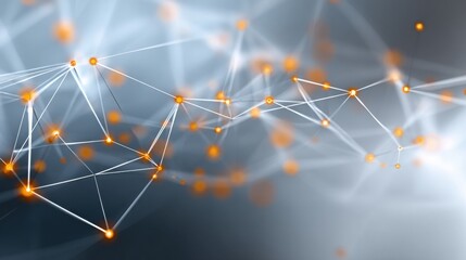 digital abstract network pattern with glowing lines and soft nodes, transparent background, calm fut