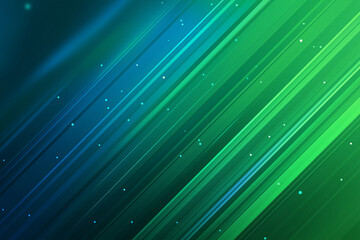 Wall Mural - A background with a gradient of green and blue, featuring straight lines and dots