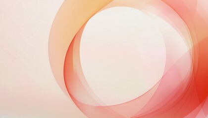 Wall Mural - soft abstract swirl background with flowing red and orange translucent curves on a light gradient ba