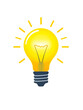 © Cathy - Blub vector icon. Bright yellow light bulb isolated on a white background. Light blub vector with electric inside and rays shine, idea, creative thinking. Idea concept, Flat vector design.