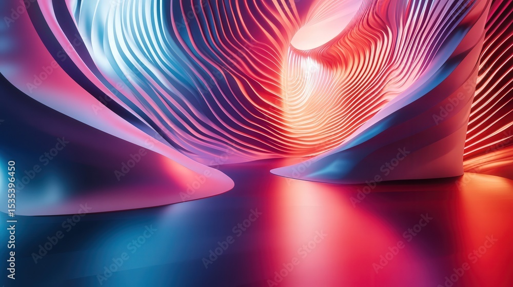 Cool waves ripple and light currents shift in a dance of motion ...