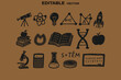 © Vector Vault - Hand drawn stem icons set education science technology engineering mathematics