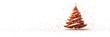 © German - Red Christmas tree icon with glowing garland and falling glitter, perfect for holiday sale banners, festive email footers, or seasonal blog post dividers. Style: Digital art.