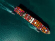 © SHUTTER DIN - shipping logistic cargo container ship import export goods and distributing products to dealer and consumers across worldwide, by container ship,