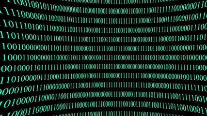 binary code animated background green, abstract binary code background. futuristic cyberspace. conce