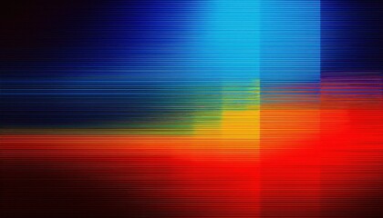 Wall Mural - vibrant horizontal glitch wave with gradient blue to red transition and pixel distortion effect for 