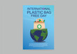 © Najnin - International Plastic bag Free Day celebration vector graphic design. International plastic bag free day concept illustration for flyer poster and other.