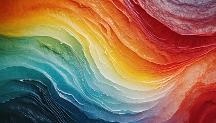 Wall Mural - vibrant rainbow swirl abstract art with swirling layers, perfect for web design, print media, and br