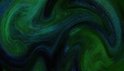 Wall Mural - dark green abstract swirl texture with fluid vortex patterns and fine line detailing for digital bac