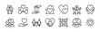© Vilogsign - Family care and support icon vector set. Contains love, household, mother, father, children, friendship, togetherness, happy, handshake, hug, solidarity, human relationships, volunteer. Illustration