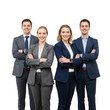© A-STOCK - Group of business people in office, professional team working in a modern workplace, PNG format.
