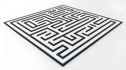 a complex maze design is shown in a 3d rendering isolated on white background
