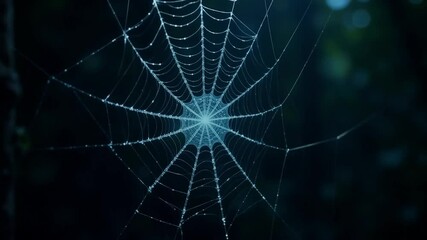 spider web with growing 