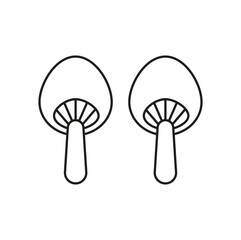 mushroom editable line icon
