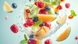 © hibashiragaming01 - Colorful fruit slices and berries in water splash.