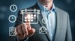 © E-SS - Business Person Touching Virtual Calendar for Time Management and Productivity